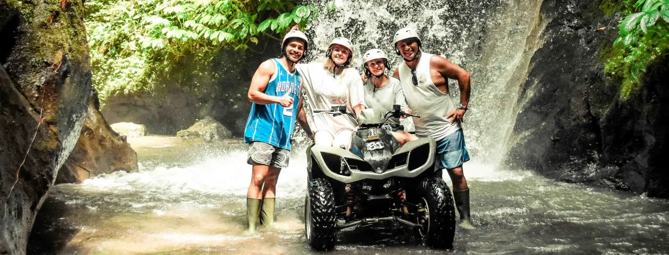 Bali ATV Quad Bike North Ubud Tour 2 Ayung White Water Rafting with Outside Ubud Private Transfer